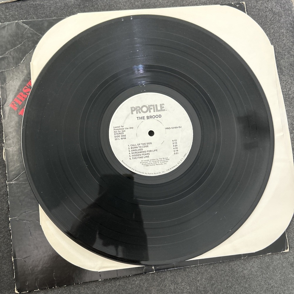 The Brood  12" 1988 Canada Garage Rock Profile 1986 Promo Record